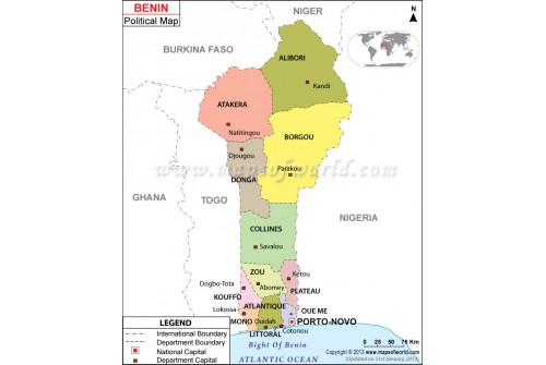 Political Map of Benin