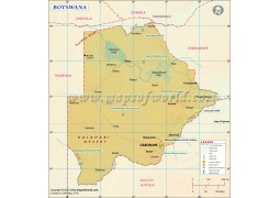 Botswana Map - Digital File