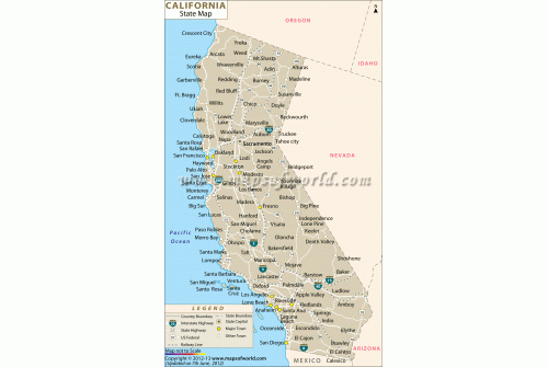 Large Map of California