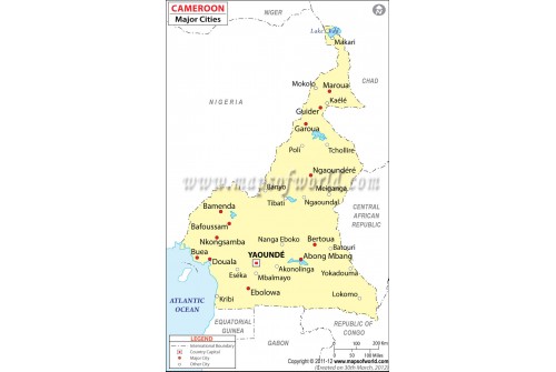 Cameroon Map with Cities