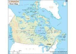 Canada River Map - Digital File