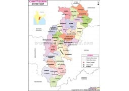 Chattisgarh District Map - Digital File