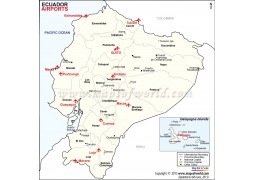 Ecuador Airports Map - Digital File
