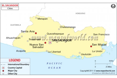 El Salvador Cities Map