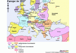 Historical Map of Europe 1937 - Digital File