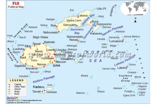 Political Map of Fiji
