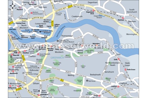 Greenwich Map, London