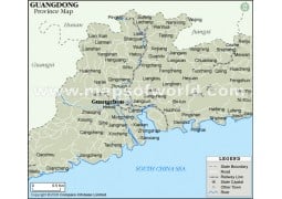 Guangdong Province Map - Digital File
