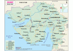 Gujarat Road Map - Digital File