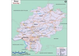 Hessen Map - Digital File