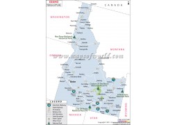 Idaho National Parks Map - Digital File