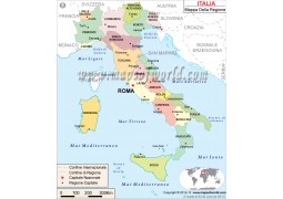 Italia Mappa, Italy Map in Italian - Digital File