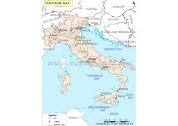 Italy Train Map - Digital File