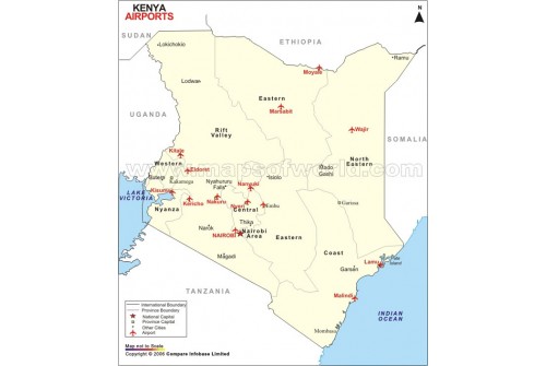 Kenya Airports Map