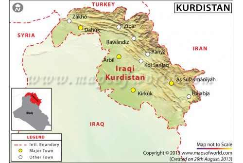 Kurdistan Map