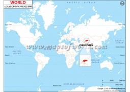 Kyrgyzstan Location Map - Digital File