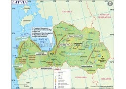 Latvia Map - Digital File