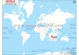 Laos Location Map - Digital File