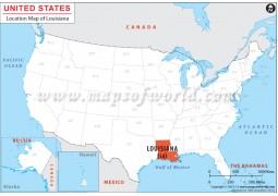 Louisiana Location Map - Digital File