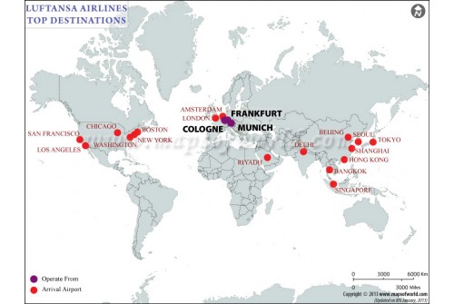 Lufthansa Airlines Flight Schedule Map