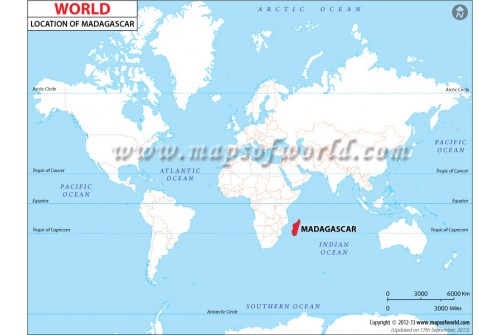 Madagascar On The Map Of The World - United States Map