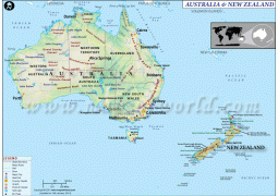 Map of Australia and New Zealand - Digital File