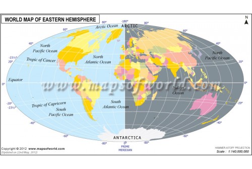 World Map of Eastern Hemisphere