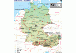 Map of Germany and Austria - Digital File