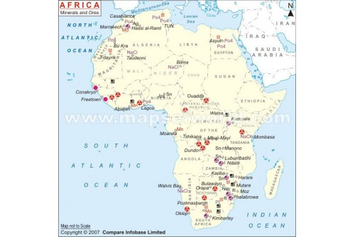 Africa Minerals And Ores Map