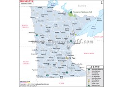 Minnesota National Parks Map - Digital File
