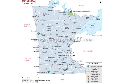 Minnesota National Parks Map