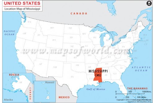 Mississippi Location Map
