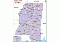 Mississippi Road Map - Digital File