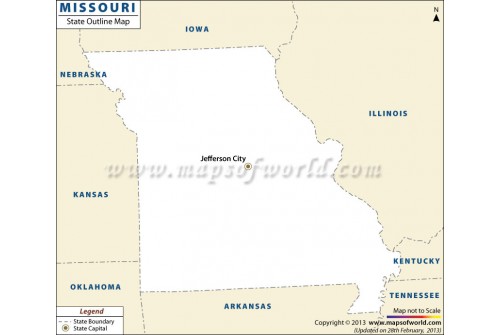 Blank Map of Missouri