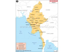 Myanmar Airports Map - Digital File