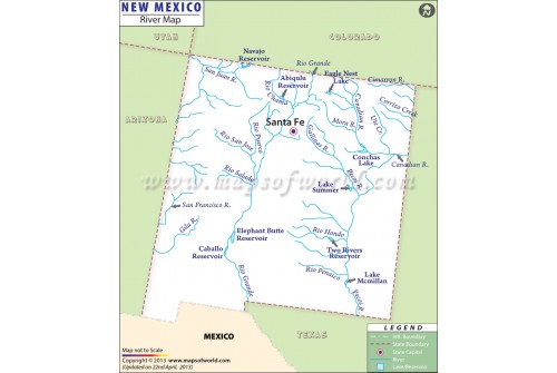 New Mexico River Map