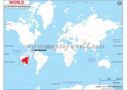 Nicaragua Location Map - Digital File
