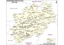Bahnnetz Nordrhein Westfalen - Digital File