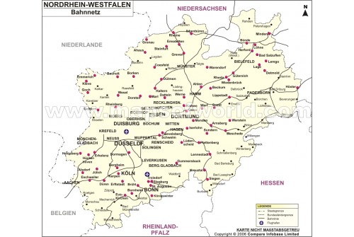 Bahnnetz Nordrhein Westfalen