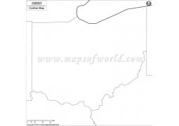 Ohio Outline Map - Digital File