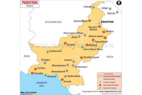 Pakistan Airports Map