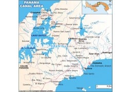 Panama Canal Map - Digital File