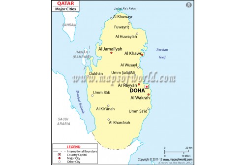 Qatar Cities Map