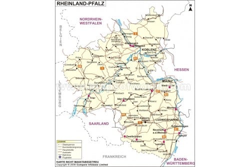 Rhineland - Palatinate Map (Rheinland-pfalz Karte)