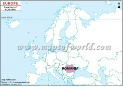 Romania Location on World Map