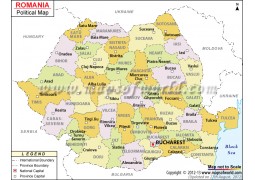 Political Map of Romania - Digital File