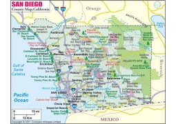 San Diego County Map - Digital File