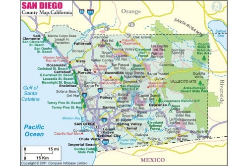 maps of san diego area