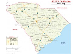 South Carolina State Map - Digital File