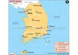 South Korea Airports Map - Digital File